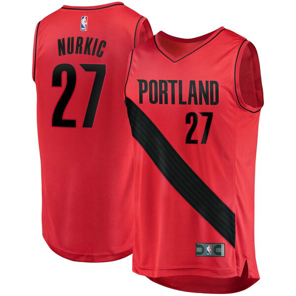 Maillot Portland Trail Blazers Homme Jusuf Nurkic 27 Statement Edition Rouge